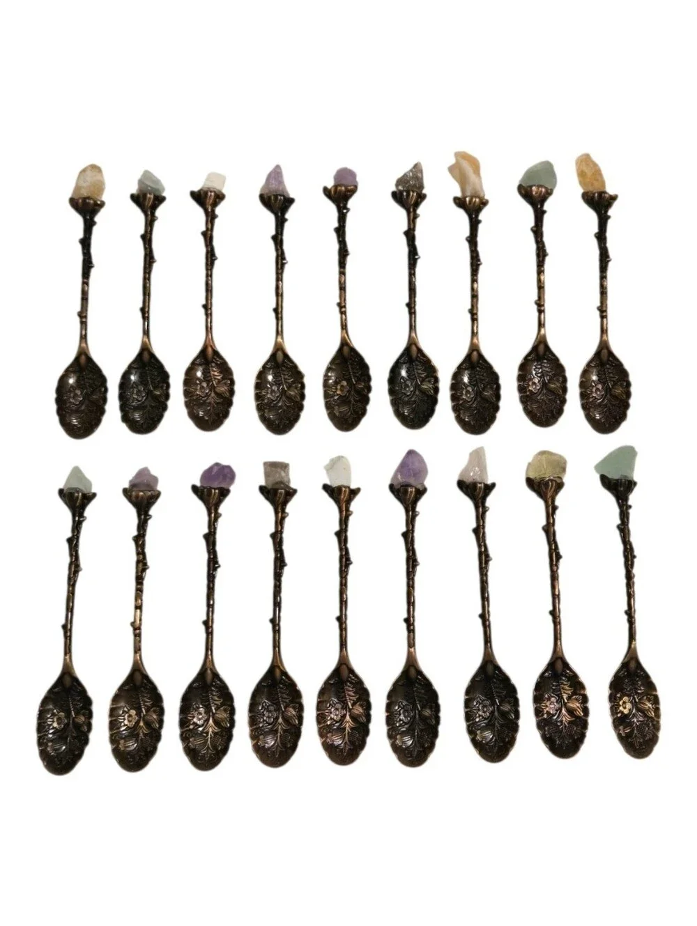 Unique Genuine Crystal Teaspoon Set
